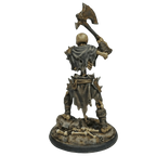 Unpainted Skeleton Wielding Axe Miniature From The Back