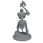 Painted Skeleton Wielding Axe Miniature From The Back