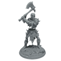 Painted Skeleton Wielding Axe Miniature From The Front